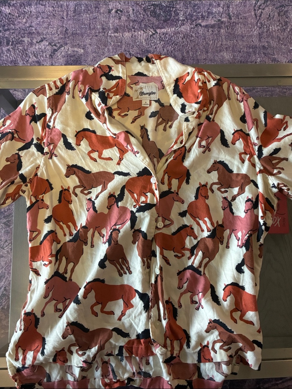 Wrangler Button Down Shortsleeved Top